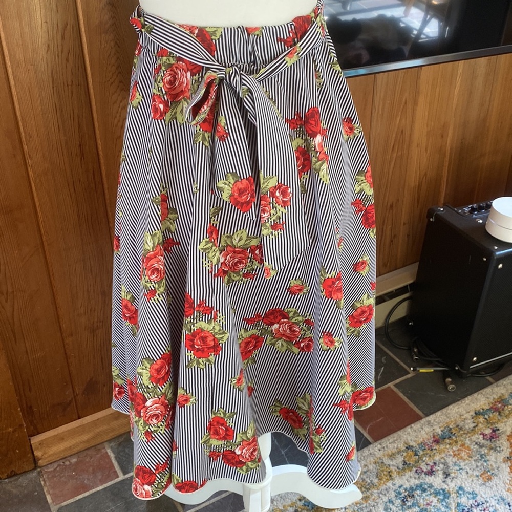 Vintage Rainbow Brand Cottage-Core Floral Swing Skirt